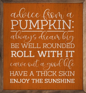 Advice From A Pumpkin Orange